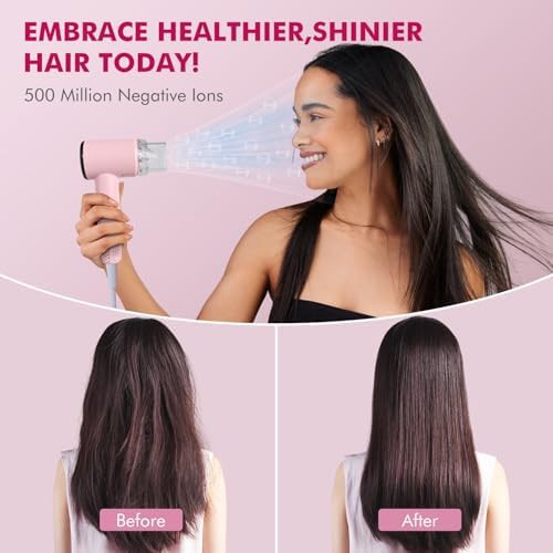 Pink mini travel dryer with magnetic nozzle — photo 5
