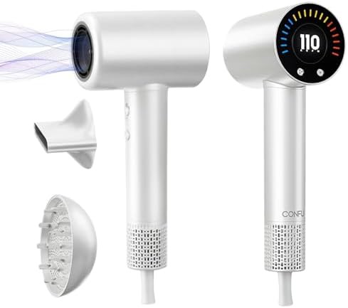 High speed ionic dryer with magnetic diffuser white