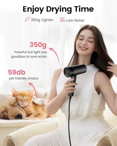 Black Ionic Hair Dryer with Diffuser Attachment — photo 4