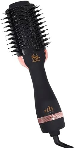 Ionic hair dryer and styler with titanium barrel