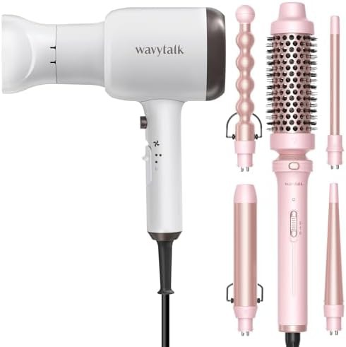 Professional hair dryer and interchangeable curling set