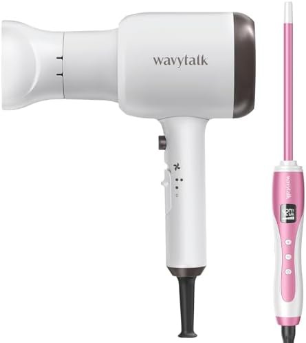 Hair dryer with diffuser and small curling wand