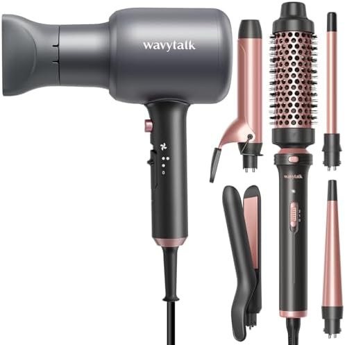 Ionic hair dryer and curling wand