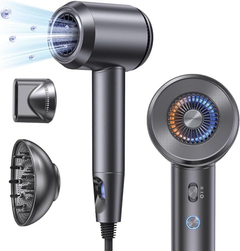 Metallic gray high speed dryer with diffuser
