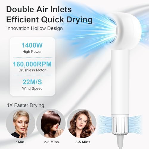 White high speed ionic dryer — photo 3