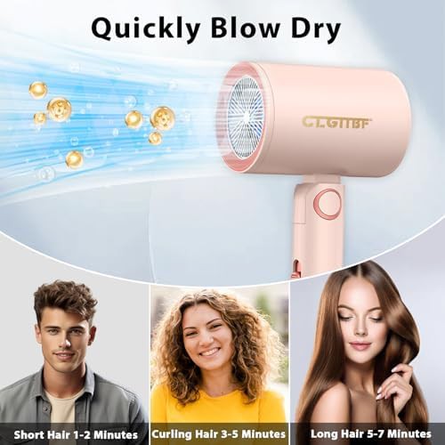 Mini travel pink dryer with nozzle — photo 3