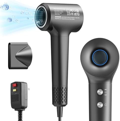 Black Travel Hair Dryer with Thermo Control