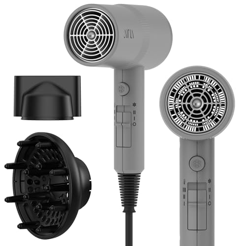Diffuser Hair Dryer Full-Featured Blow Dryer 110V/1600W(Ash Grey)