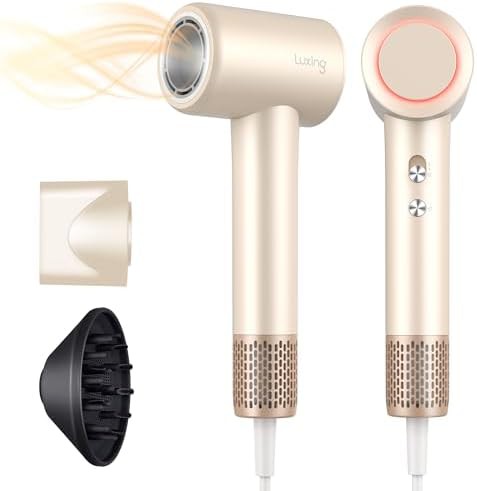 TurboLux Cream Ionic Dryer with Diffuser