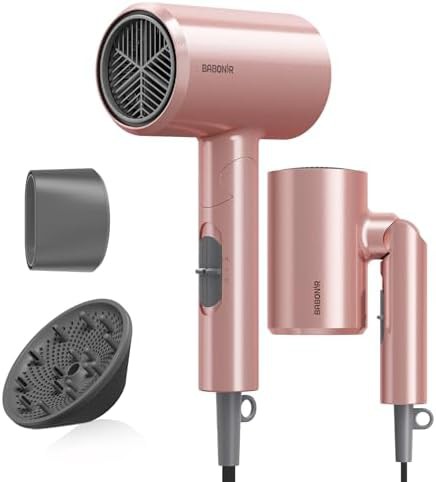 Pink Foldable Ionic Dryer for Curls