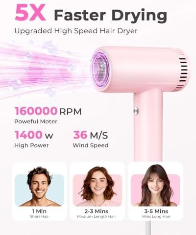 High speed ionic travel hair dryer — photo 3