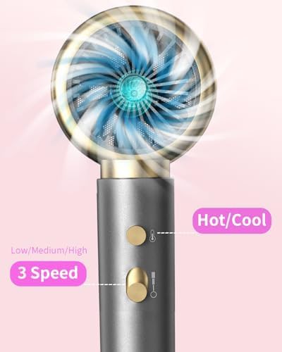 Silvery compact lightweight ionic blow dryer — photo 5