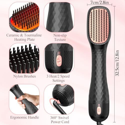 Professional ionic hot air brush styler — photo 5