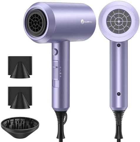 Lavender ionic quiet operation hair dryer