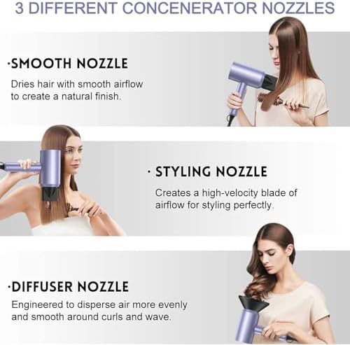 Lavender ionic quiet operation hair dryer — photo 3