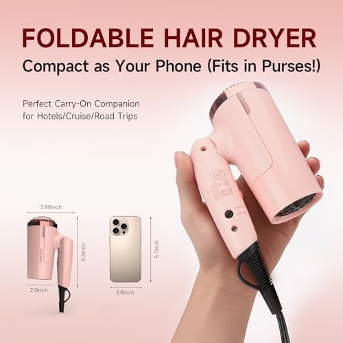 Dual Voltage Foldable Travel Hair Dryer — photo 4