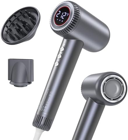 High speed ionic blow dryer in grey