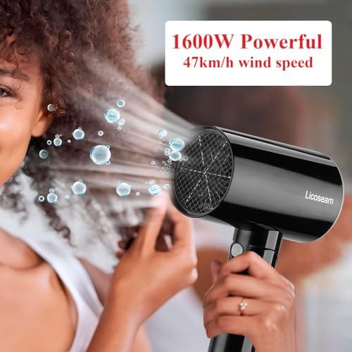 Black Small Foldable Travel Hair Dryer — photo 4