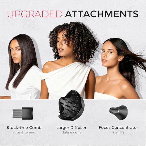 Compact Ionic Hair Dryer with Diffuser Comb — photo 4