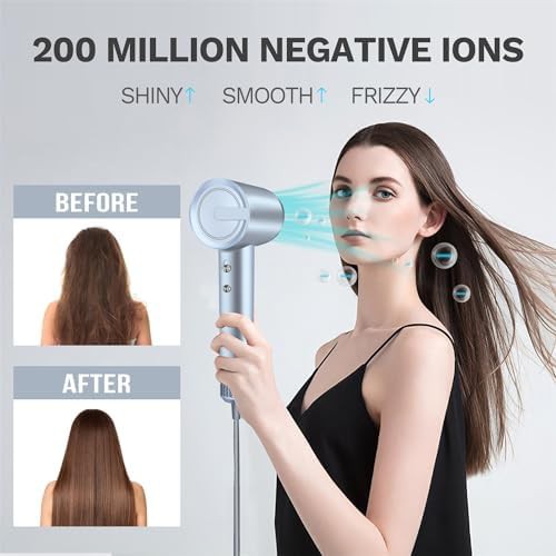Silver Blue Travel Ionic Hair Dryer — photo 4