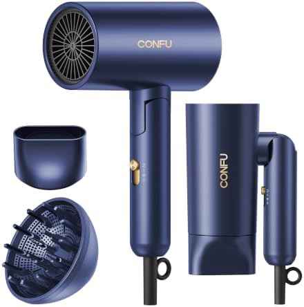 Foldable mini ionic dryer in blue