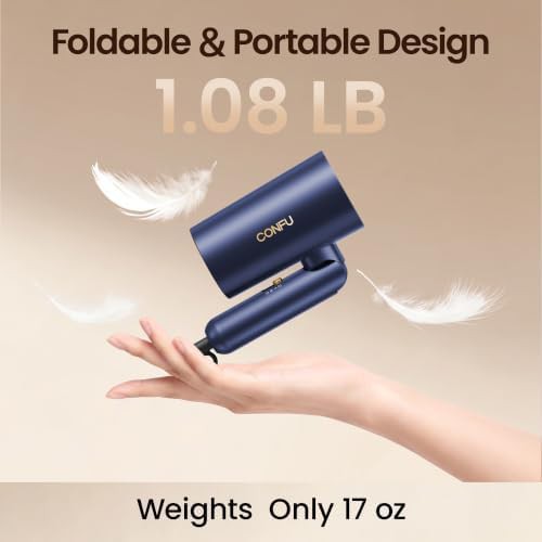 Foldable mini ionic dryer in blue — photo 4
