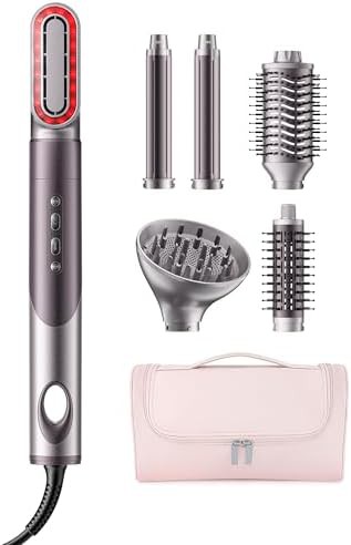 Purple infrared dual voltage hair dryer brush
