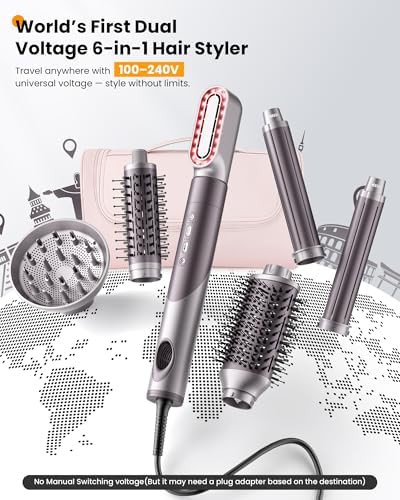 Purple infrared dual voltage hair dryer brush — photo 3