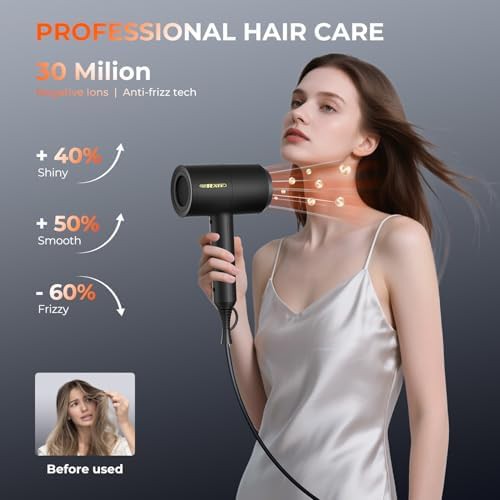 Compact portable ionic curly hair dryer — photo 3