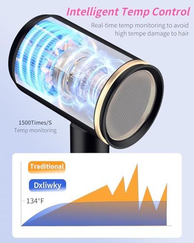Foldable ionic black mini hair dryer — photo 4