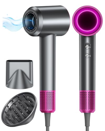 160000RPM Ionic Blow Dryer with Diffuser (Dark Gray)