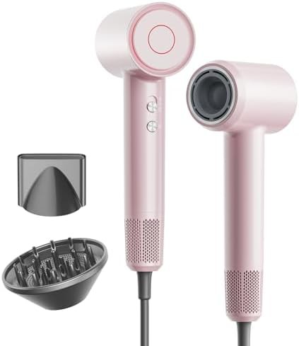 Ionic blow dryer with magnetic diffuser