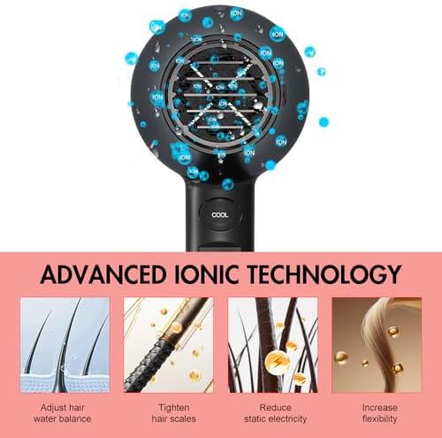 Black far infrared salon hair dryer — photo 4