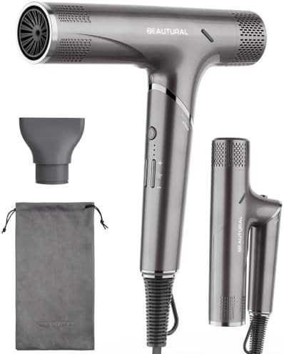 Gray Foldable Dual Voltage Travel Dryer
