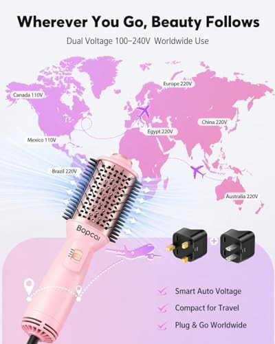 Universal voltage travel blow dryer brush — photo 3