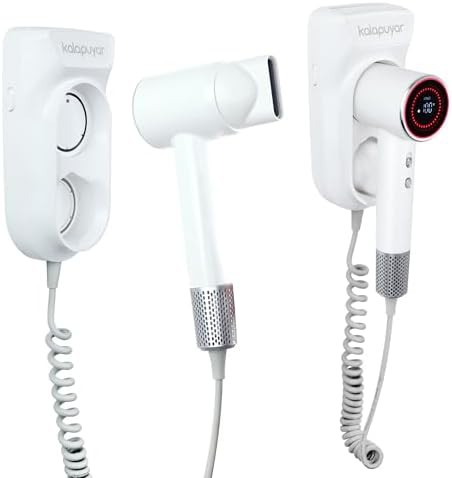 Compact bathroom wall mount blow dryer