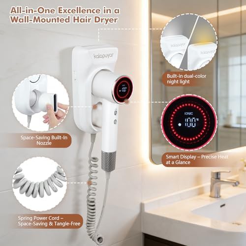 Compact bathroom wall mount blow dryer — photo 3