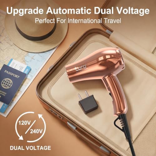 Auto dual voltage mini travel hair dryer with diffuser — photo 3