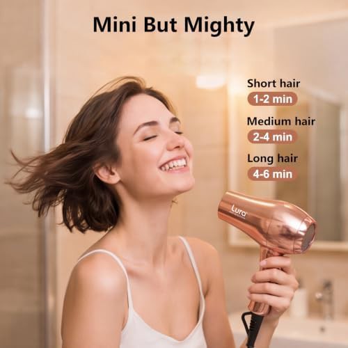 Auto dual voltage mini travel hair dryer with diffuser — photo 4