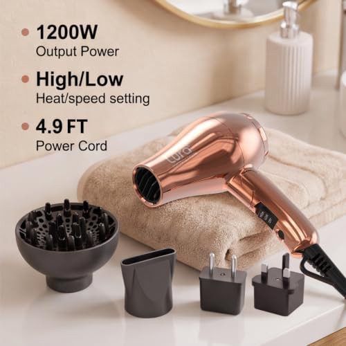 Auto dual voltage mini travel hair dryer with diffuser — photo 5