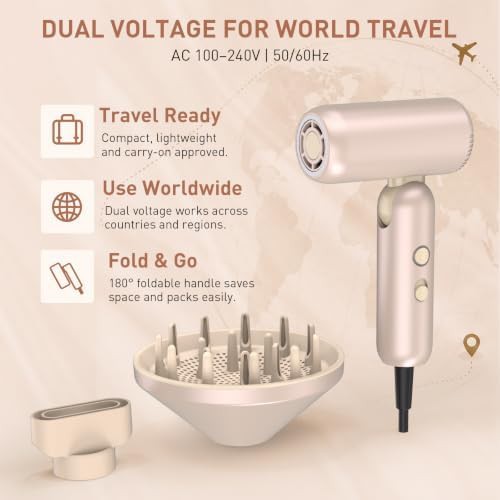 Dual voltage foldable travel hair dryer — photo 5