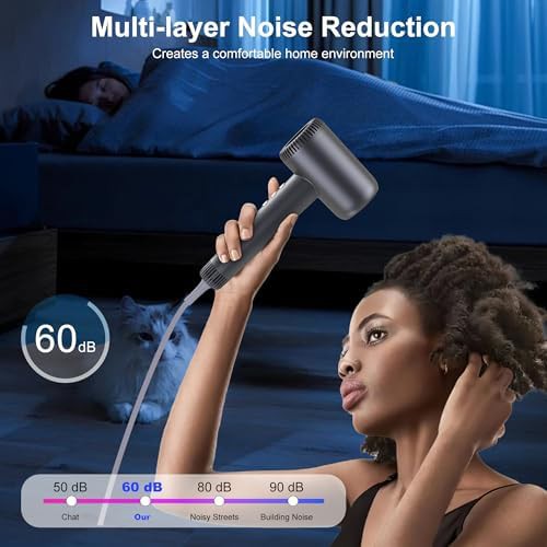 Quiet brushless motor hair dryer grey — photo 5