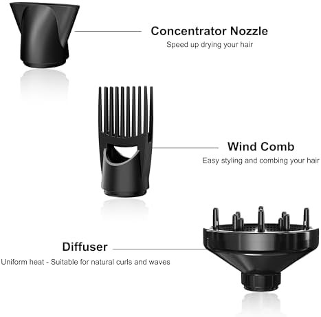 Ionic Salon Hair Dryer with Diffuser — photo 4