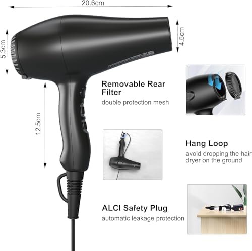 Ionic Salon Hair Dryer with Diffuser — photo 5