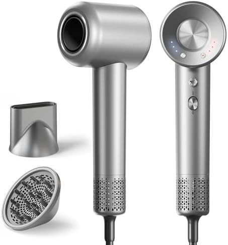 Ionic high speed hair dryer with diffuser